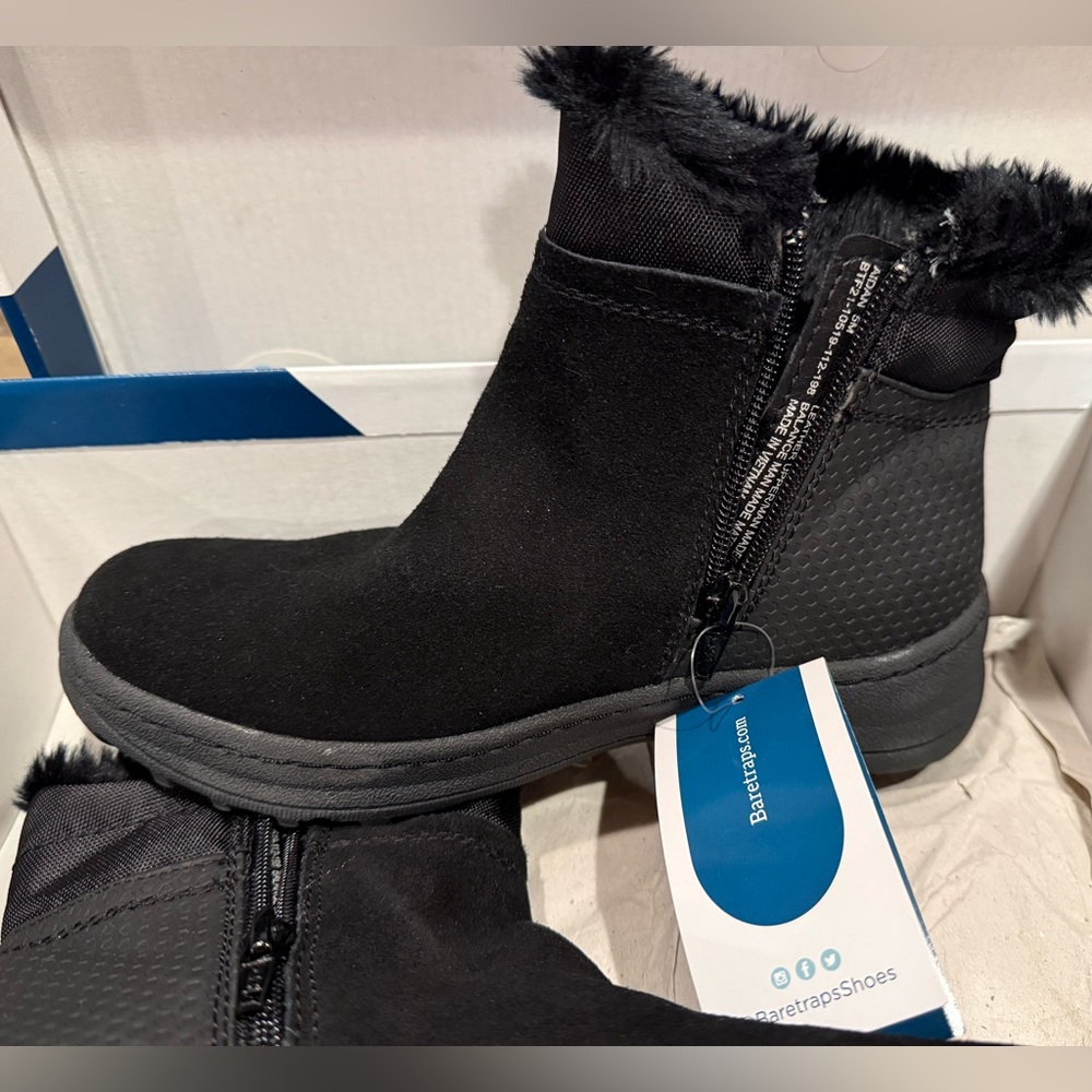 BareTraps Women's Black Fur-Lined Boots
